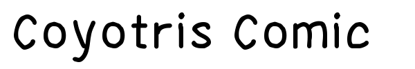 Coyotris Comic font preview